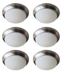 13"w 1-Light LED Flush Mount [6 PACK] Ceiling Lights Brushed Nickel Finish by RP Lighting