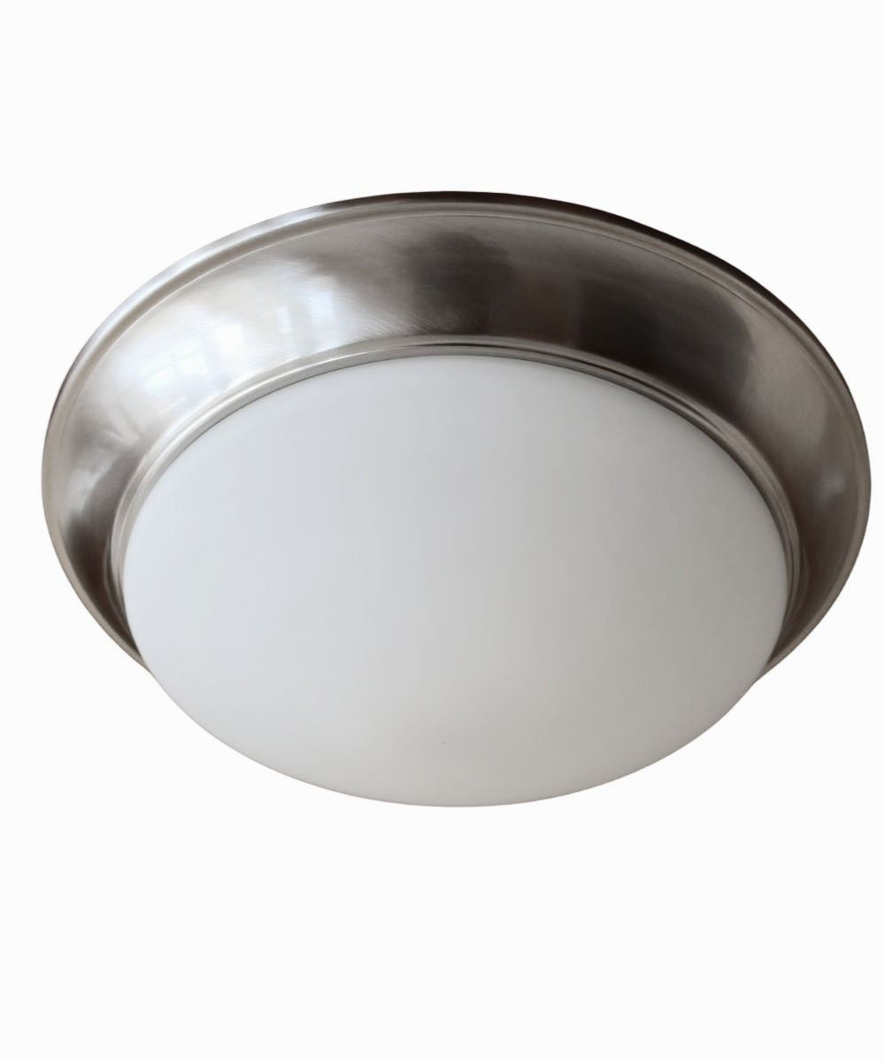 13"w 1-Light LED Flush Mount Ceiling Light Fixture Brushed Nickel Finish by RP Lighting