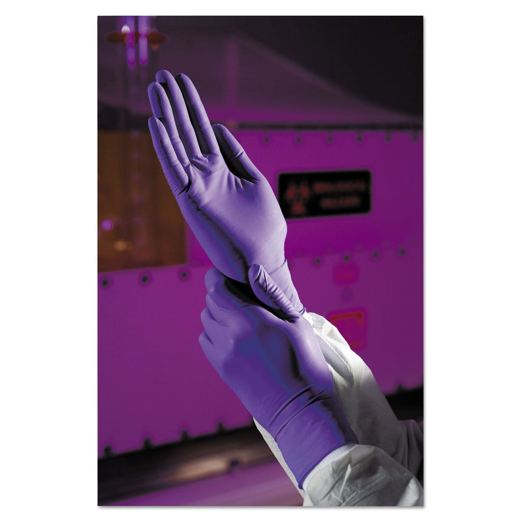 Kimtech PURPLE NITRILE Exam Gloves, 242 mm Length, X-Small, 6 mil, Purple, 100/Box