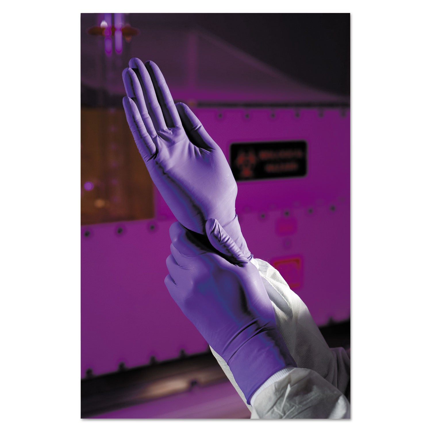 Kimtech PURPLE NITRILE Exam Gloves, 242 mm Length, X-Small, 6 mil, Purple, 100/Box