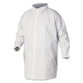 KleenGuard A40 Liquid and Particle Protection Lab Coats, Large, White, 30/Carton