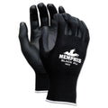 MCR Economy PU Coated Work Gloves, Black, Large, 1 Dozen