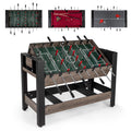 49 inch Combo Game Table with Pool Billiards-Brown