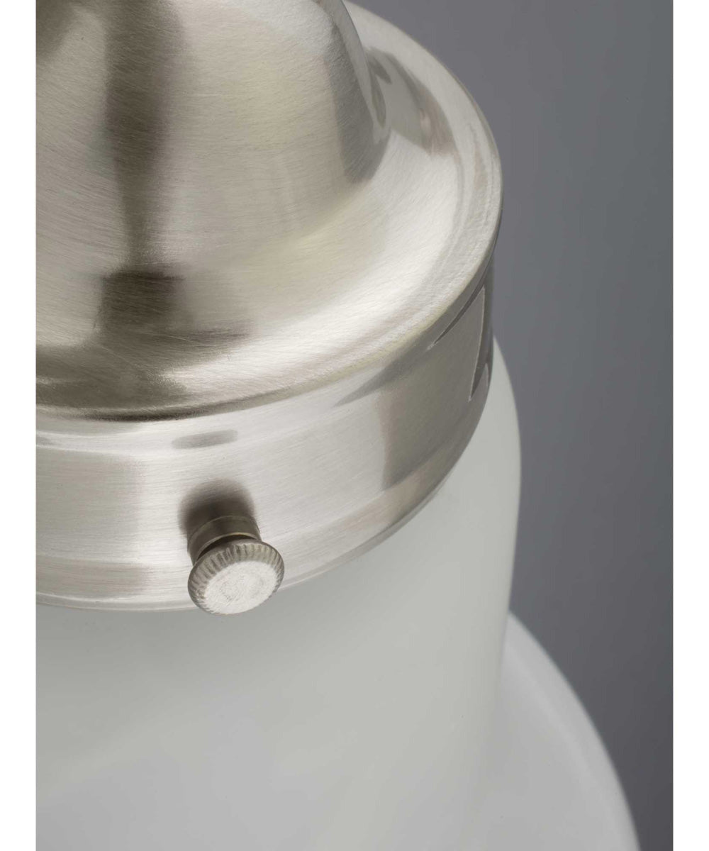 OPEN BOX Bedford 3-Light Etched Alabaster Glass Traditional Bath Vanity Light Brushed Nickel