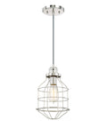 7.5"W Daudin 1-Light Pendant Polished Nickel