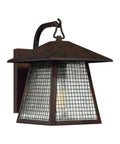 12" High, 1-Light Valiant Bronze Finish with Clear Seedy Glass Outdoor Wall Lantern