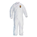 KleenGuard A40 Elastic-Cuff and Ankles Coveralls, White, Large, 25/Carton