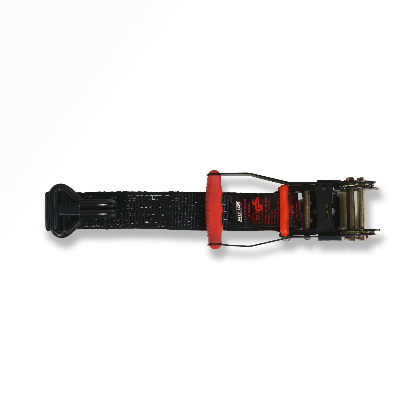 2" x 10' Ratchet Tie-Down (Closed hook) and 2'' x 39'' Axle Tie-Down Set (Pack of 4) (Lifetime Warranty)