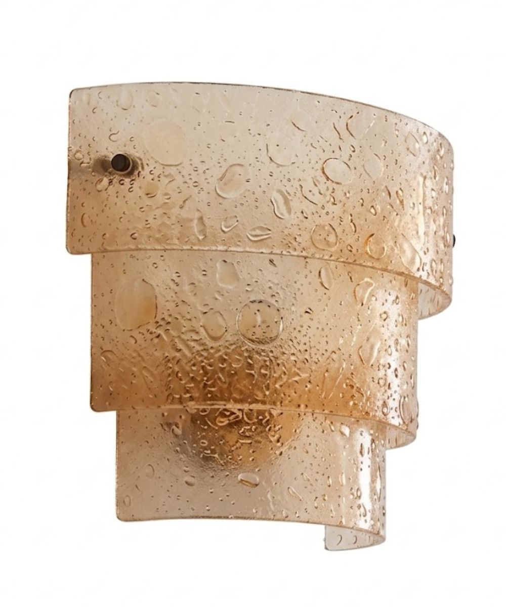 Cirrus 13"W 1-Light Bubble Bronze Finish with Bronze Bubble Glass Shade Wall Sconce Light Fixture