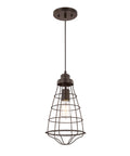 8"W Daudin 1-Light Pendant Burnished Bronze