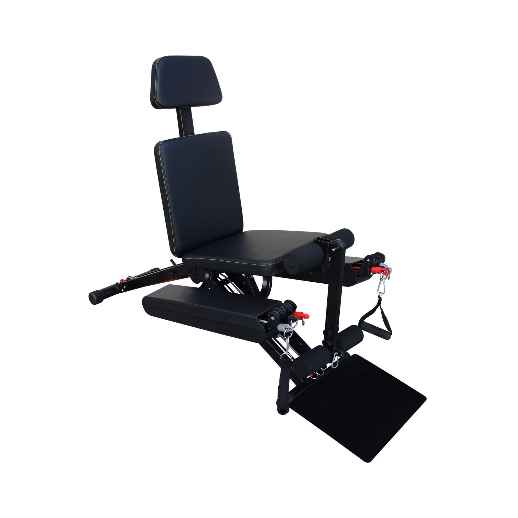 Foldable Multi-Functional Weight Bench For Full-Body Workouts With Resistance Bands, Footrest, And Leg Extender (SAK73642)