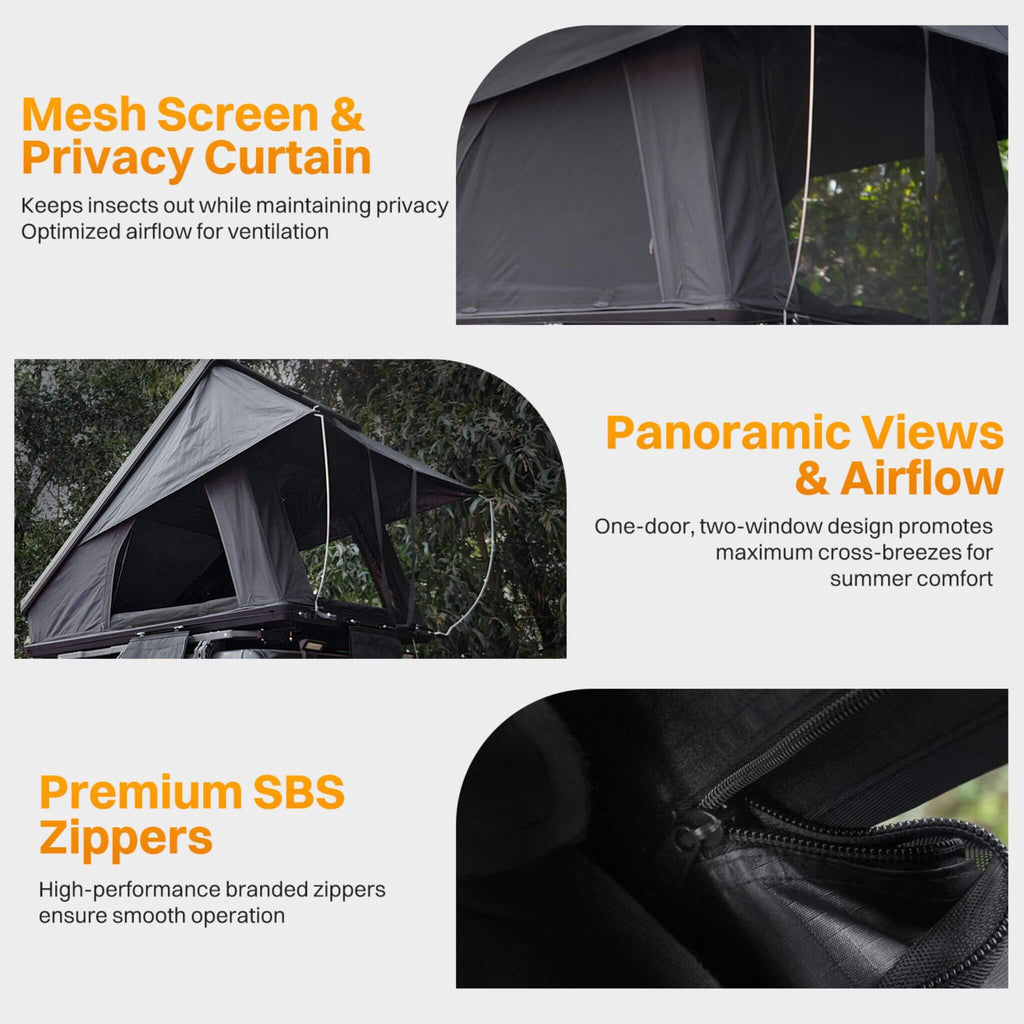 Altitude Heavy-Duty Hard-Shell Rooftop Tent With Ladder [2-3 Person] (SAK93120)