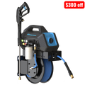 Blu Shield HumpBack 3000PSI All-in-One Pressure Washer System, Auto-Retractable Hose Reel, Industrial Pump, Accessories